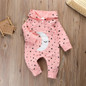 Baby Unisex Cartoon Moon Star Printed Long Sleeve Hooded Romper Wholesale Clothing Baby
