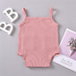 Baby Girls Solid Color Pocket Sling Romper Wholesale Baby Boutique Items