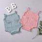 Baby Girls Solid Color Pocket Sling Romper Wholesale Baby Boutique Items