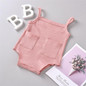 Baby Girls Solid Color Pocket Sling Romper Wholesale Baby Boutique Items
