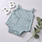 Baby Girls Solid Color Pocket Sling Romper Wholesale Baby Boutique Items