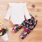 Baby Girls Ruffled Floral Printed Long-Sleeve Romper & Pants Wholesale Baby Clothes Suppliers