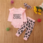 Baby Girls Printed Letter Casual Romper&Pants&Headband Baby Wholesale Clothes