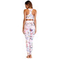 Seamless Yoga Set Women Fitness Clothing Sportswear Gym Leggings Floral Push-up Strappy Sports Bra 2 Pcs Print Sports Suit