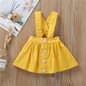 Baby Girls Polka Dot Bow Decor Sleeveless Button Top & Suspender Skirt & Headband Wholesale Clothing Baby
