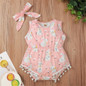 Baby Girls Rabbit Sleeveless Romper & Headband Wholesale Baby Clothes In Bulk