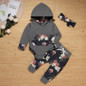 Baby Girls Floral Printed Long Sleeve Romper & Pants & Headband Wholesale