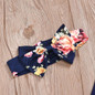 Baby Girls Floral Print Hooded Top & Pants & Headband Toddler Girls Wholesale