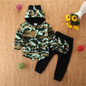 Boys Hooded Long Sleeve Camo Top & Pants Wholesale Boys Clothing
