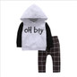 Toddler Boy Hooded Letter Long Sleeve Top & Pants Wholesale Boys Suits