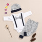 Baby Boys Dot Long Sleeve Romper & Pants & Hat Baby Wholesale Clothing