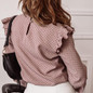 O Neck Long Puff Sleeve Blouse Shirt