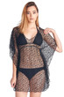 Women's Crochet Short Sleeve Swimwear Cover-up Beach