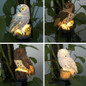 Solar Power Led Garden Light Outdoor Waterproof Energy Panel Lamp Solar Owl Shape Lights Path Yard Decoration