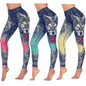 LI-FI Original Wolf Print Leggings Women Yoga Pants Gym Leggings Fitness Sports Wear Elastic Tight Yoga Leggings