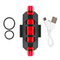 Bike Light Bicycle Light Rechargeable 5 LED Bicycle Taillight Safety Warning Flash Lamp Cycling Lamp Bike Accessories TXTB1