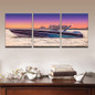 Pictures Canvas Oil Modern Poster Hd Printed Wall Art 3 Pieces Home Decor Sunset Yacht Ship Boat Seascape Painting