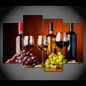 4 Piece Canvas Painting Grape Wine Alcohol Glasses HD Posters Prints Painting Living Room