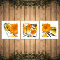 Art Posters Modern Home Decor Living Room Canvas 3 Panel Orange Sunflower Wall HD Print Paintings Modular Pictures