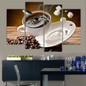Canvas Painting 4 Piece Art Coffee Sugar Beans Cup Upset HD Printed Home Decor Poster Picture Living Room