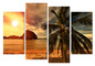 4 Piece Canvas Art Canvas Painting Tropical Palm Tree HD Printed Wall Art Home Decor Poster Wall Pictures