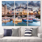 3 Panels Canvas Art City France Boats Sights Home Decor Wall Art Painting Canvas Prints Pictures Living Room Poster