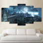 Wall Art Poster Modular Canvas HD Prints Paintings 5 Pieces Castle Pictures Home Decor