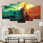 5 Piece Canvas Art HD Print Home Decor Animation Warfare Paintings Living Room Wall Poster Picture