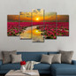 5 Panel Painting Canvas Wall Art Picture Flower Sea Home Decoration Living Room Canvas Print Painting