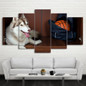 HD Printed 5 Piece Canvas Art Basketball Painting Husky Wall Pictures Living Room Modern