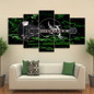 HD Printed 5 Piece Canvas Art Black Guitar Music Painting Wall Pictures Living Room Modern