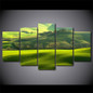 Modular Canvas HD Prints Posters Wall Art Pictures 5 Pieces Green Grassland Scenery Landscape Paintings