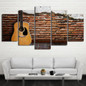 HD Printed 5 Piece Canvas Art Classical Guitar Painting Modular Vintage Wall Pictures Living Room