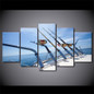 HD Printed 5 Piece Canvas Art Fishing Rod At Sea Sailing Painting Wall Pictures Living Room Modern
