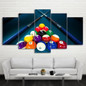 5 Piece Canvas Art Billards Sports Painting HD Pictures Wall Art Home Decoration