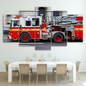 5 Piece Canvas Art HD Printed Fire Engine Canvas Paintings Wall Art Posters And Prints