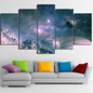 HD Printed 5 Piece Canvas Painting Universe Starry Sky Space Posters Modular Wall Pictures Home Decor