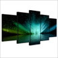 HD Printed 5 Piece Canvas Art Saurora Borealis Painting Room Wall Art Home Decoration