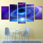 Wall Art Canvas Painting Universe Space Planet Starry Sky 5 Piece HD Printed Picture