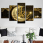 5 Piece painting Arabic Moon Islam Quote Religious Canvas Painting HD Prints Poster Pictures