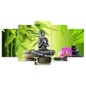 HD Print 5 Panel Canvas Art Zen Buddha Modern Home Decor Painting Poster Wall Pictures