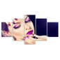 5 Panel Canvas Painting Hair Beauty Salon Make-up Cosmetics Nail Art Canvas Wall Art Print and Poster Artwork