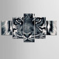 Wall Art Painting HD Printed Poster 5 Panel Animal Tiger Cuadros Modular Canvas Pictures