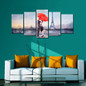 Wall Art Painting 5 Pieces Lovers In Paris HD Print Canvas Modular Picture For Living Room Decoration