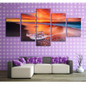 Pictures Wall Art HD Print 5 Pieces Beach Sunset Seascape Canvas Modular Painting Fashion