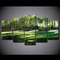 HD Wall Art Canvas Modern 5 Panel Golf Course Landscape Printed Pictures Painting