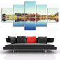 Canvas HD Modern 5 Panel Lake Landscape Printed Pictures Wall Art Modular Painting