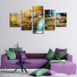 Canvas Wall Art Painting HD Poster Printed  5 Panel Waterfall Landscape Modular Pictures