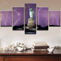 Wall Painting Modular Art Canvas Pictures  5 Panel Lightning Statue Of Liberty