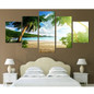 Canvas Wall HD Printed Painting Art Modular 5 Panel Coconut Trees  Modern Pictures